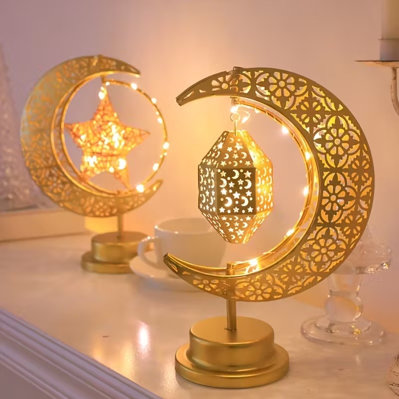 Desk Setup Lamp - Ramadan LED Night Light Rotating Iron