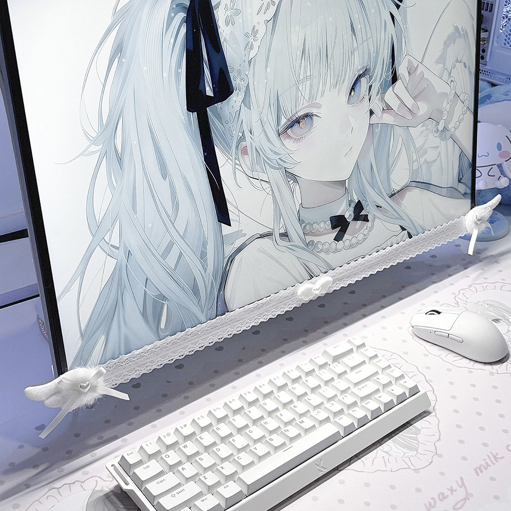 New Screen Decor White Lace Mo - Setup Desk Monitor recension och pris