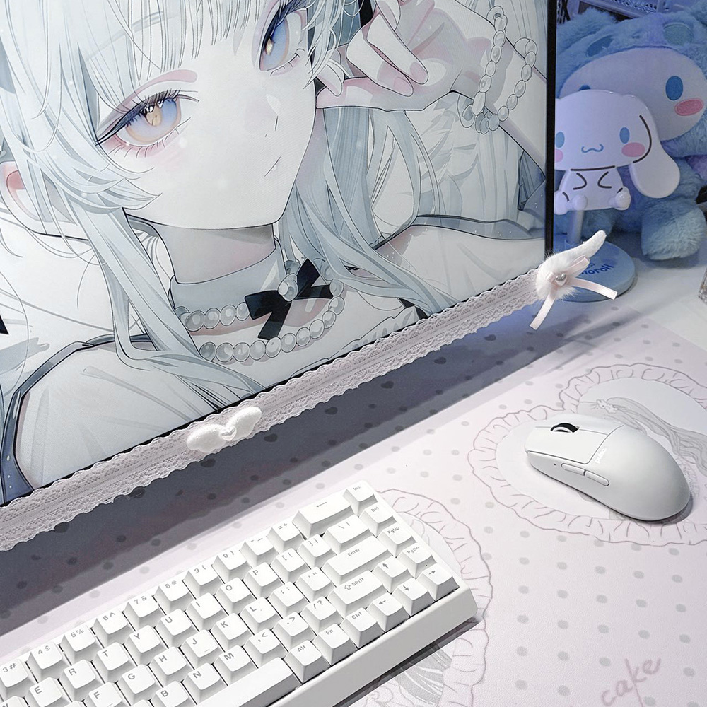 New Screen Decor White Lace Mo - Setup Desk Monitor recension och pris