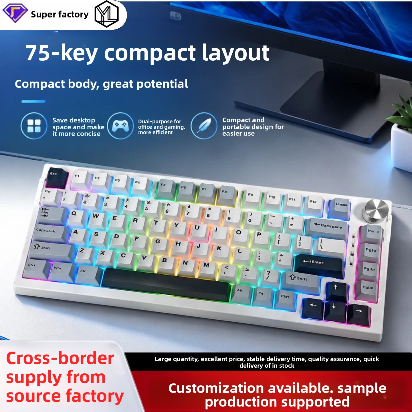 Percent Tri Mode Mechanical Ke - Desk Setup Pc And Laptop recension och pris