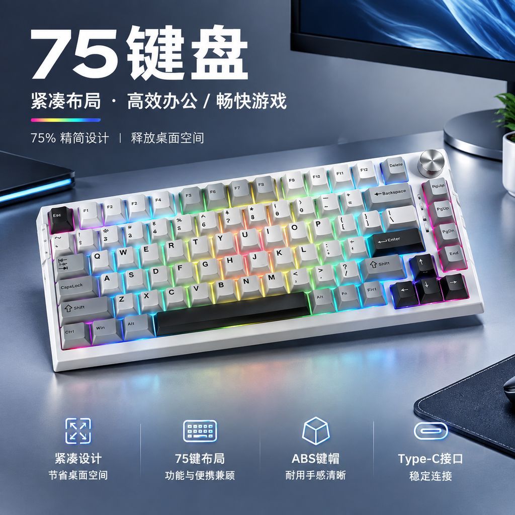 Percent Tri Mode Mechanical Ke - Desk Setup Pc And Laptop recension och pris