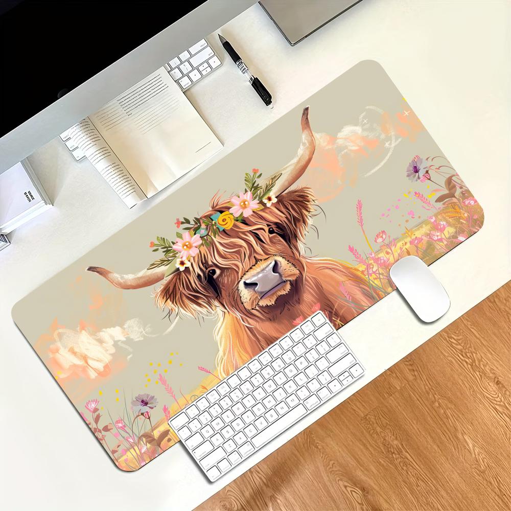 Vintage Highland Cow Floral Ga - Desk Setup Pc And Laptop recension och pris