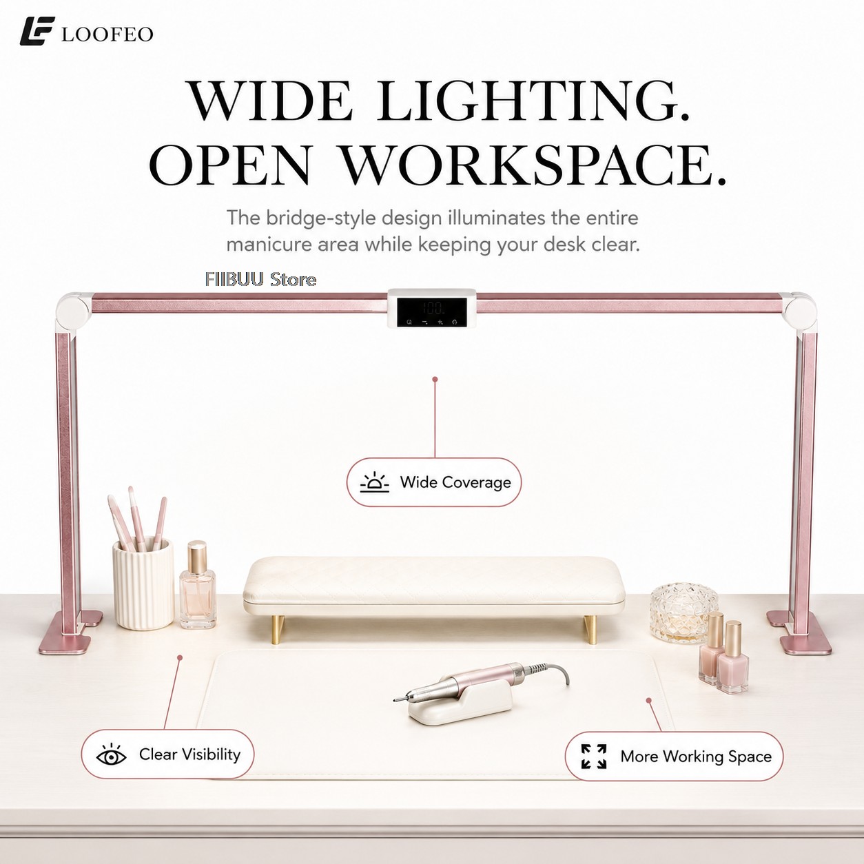 Professional LED Nail Desk Lam - Desk Setup Lamp recension och pris