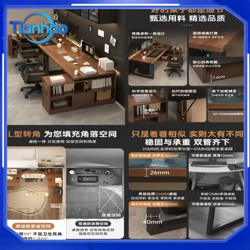 L Shaped Gaming Desk with Book - Desk Setup L Shaped recension och pris