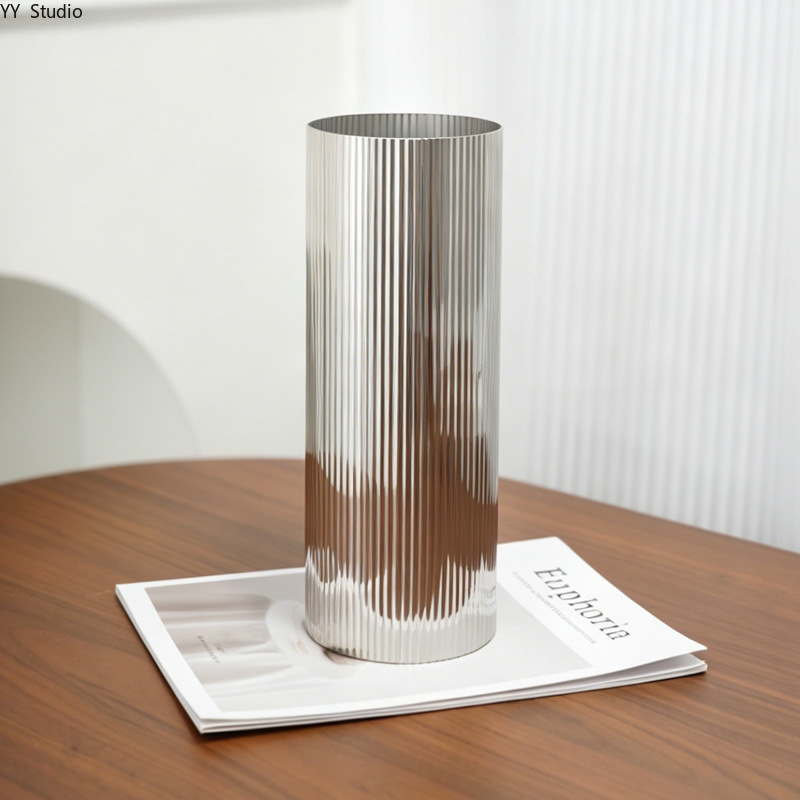 Luxury Stainless Steel Vase No - Desk Setup Minimalist recension och pris