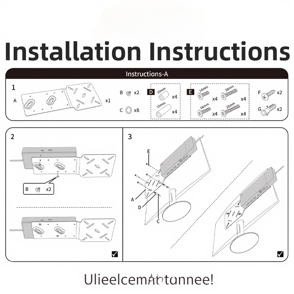 Metal Mounting Bracket For VES - Setup Desk Monitor recension och pris