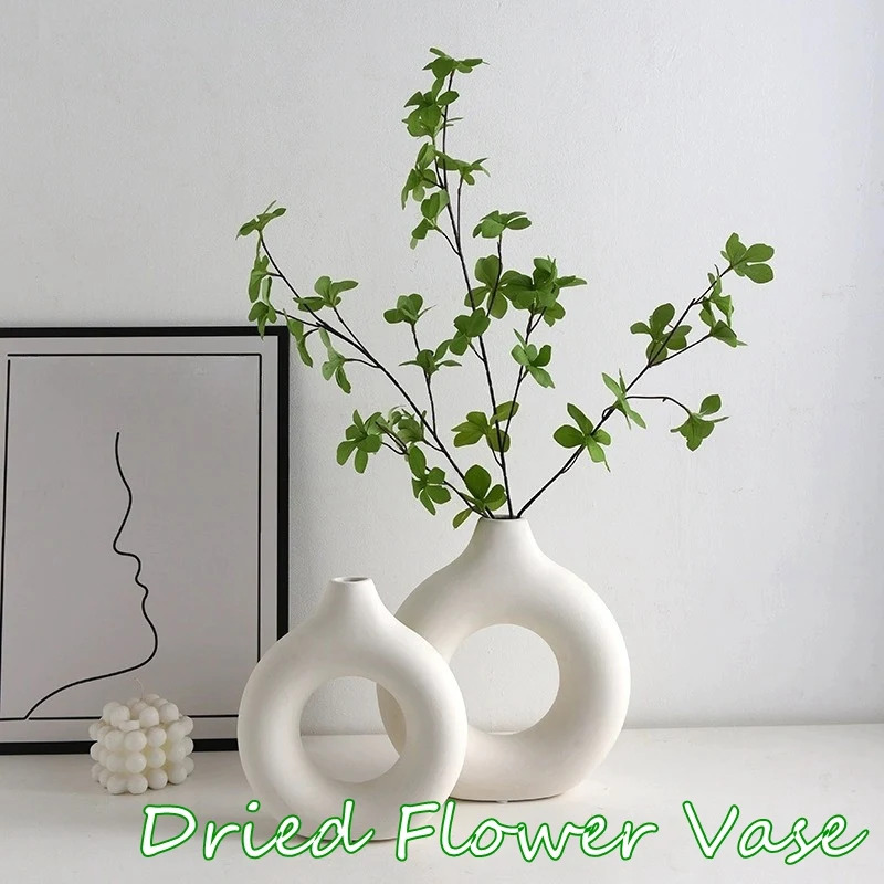 Creative Donut-Shaped Vase, No - Desk Setup Minimalist recension och pris