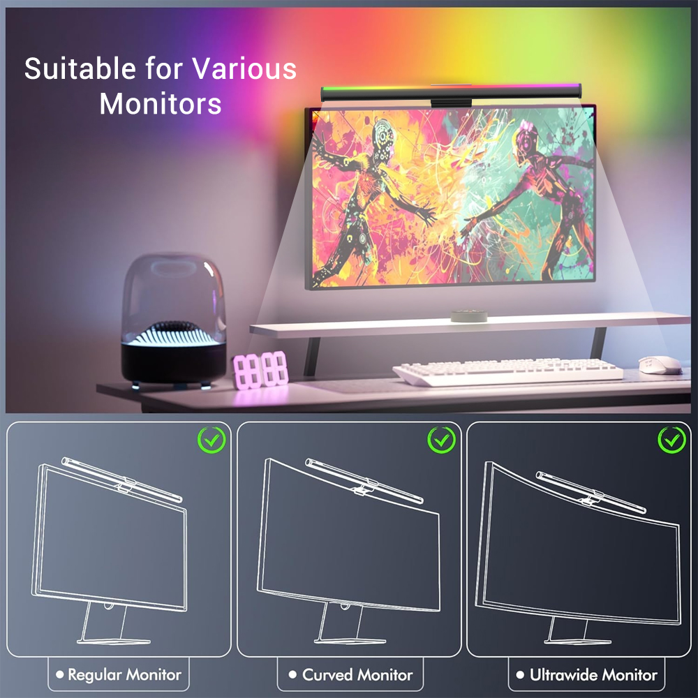 Wifi Lightbar Monitor Light Ba - Setup Desk Monitor recension och pris