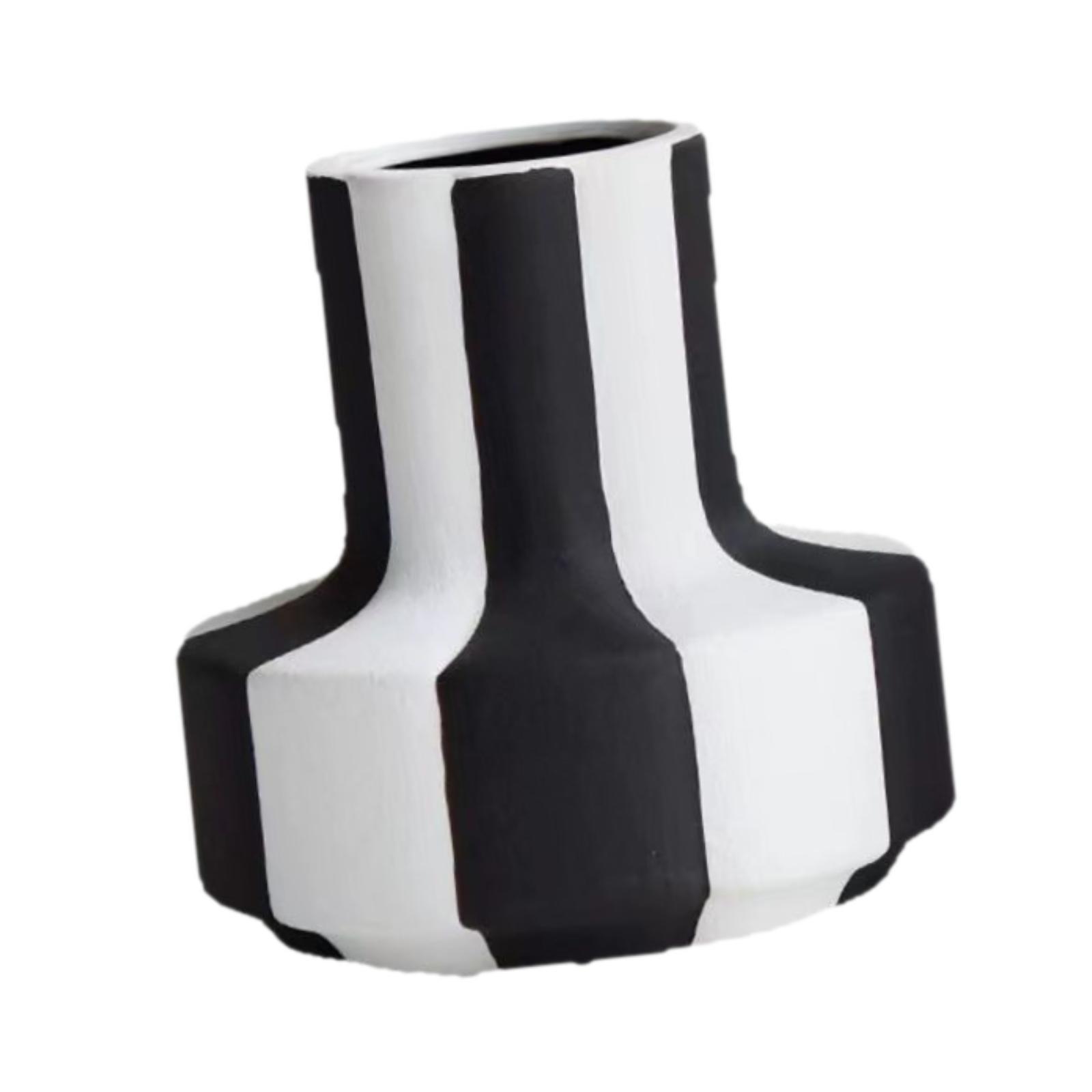 Elegant Black White Stripe Pla - Desk Setup Minimalist recension och pris