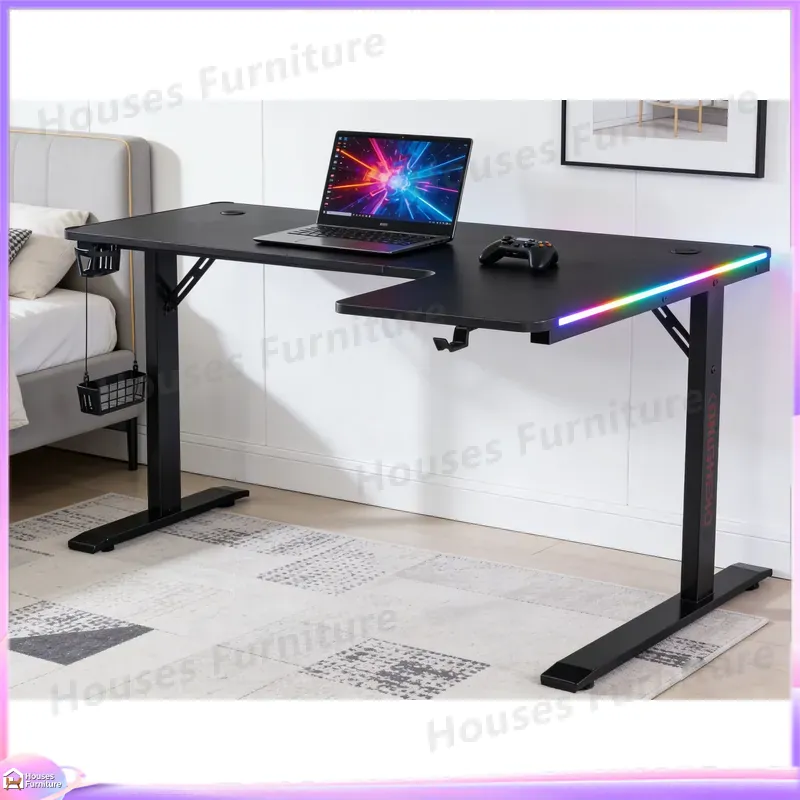 Large 160cm Gaming Desk with L - Desk Setup L Shaped recension och pris